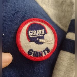 Vintage 1990 Giants Football Navy Blue Hooded Jacket, Toddler 18 Months GUC